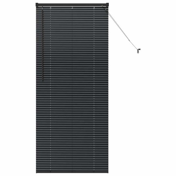 vidaXL Venetian Blinds Height Adjustable Black 175 x 80 cm Aluminium