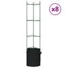 vidaXL Tomato Cages with Plant Bags 8 pcs 154 cm Steel and PP