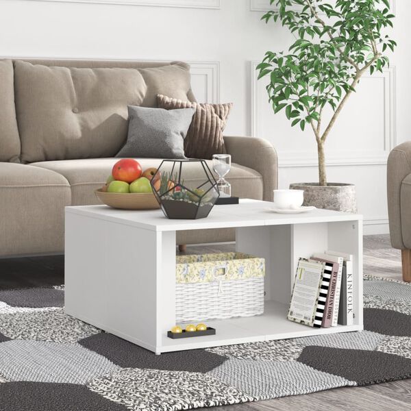 vidaXL Coffee Tables 4 pcs White 33x33x33 cm Engineered Wood