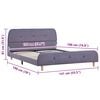 vidaXL Bed Frame without Mattress Light Grey Fabric 135x190 cm Double