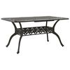 vidaXL Garden Table Bronze 150x90x72 cm Cast Aluminium