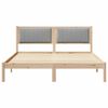 vidaXL Bed Frame with Upholstered Headboard Light Grey 150 x 200 cm
