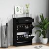 vidaXL Shoe Cabinet Black 63x24x104 cm Engineered Wood
