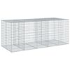 vidaXL Gabion Basket with Cover 250x100x100 cm Galvanised Iron