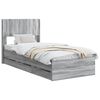 vidaXL Bed Frame with Storage and Headboard Grey Sonoma 75 x 190 cm
