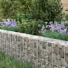 vidaXL Gabion Raised Bed Galvanised Steel 100x100x20 cm