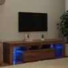 vidaXL TV Cabinet with LED Lights Artisan Oak 140x36.5x40 cm Engineered Wood