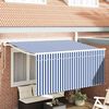 vidaXL Retractable Awning Retractable Blue and White 300 x 200 cm