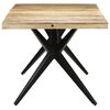 vidaXL Dining Table 160x80x76 cm Rough Mango Wood