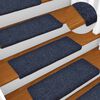 vidaXL Stair Mats Self-adhesive 30 pcs 65x21x4 cm Blue Rectangular Edge
