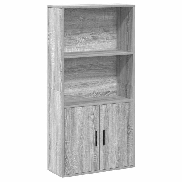 vidaXL Bookcase Grey Sonoma 60x24x120 cm Engineered Wood