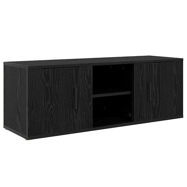 vidaXL TV Cabinet Black Oak 100 x 31.5 x 35 cm Engineered Wood