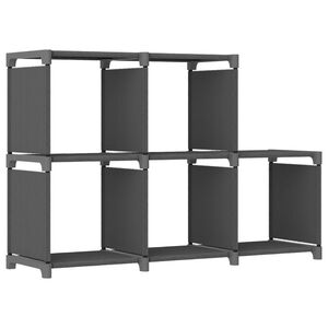 vidaXL 5-Cube Display Shelf Grey 103x30x72.5 cm Fabric