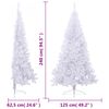 vidaXL Artificial Half Christmas Tree with Stand White 240 cm PVC
