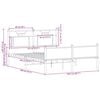 vidaXL Bed Frame without Mattress Brown Oak 137x190 cm Engineered Wood