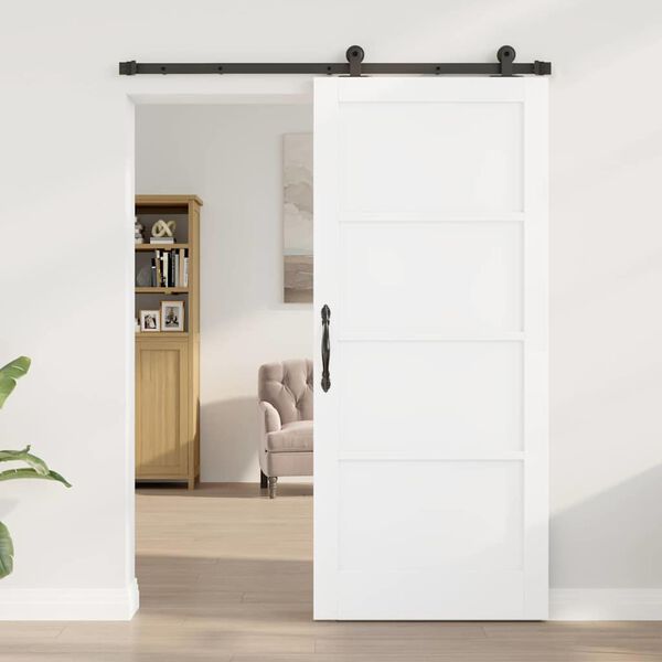vidaXL Sliding Door ORKDAL White 86 x 198.5 cm Solid Pine Wood