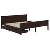 vidaXL Bed Frame without Mattress Dark Brown 200x200 cm Solid Wood