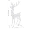 vidaXL XXL Acrylic Christmas Reindeer 250 LED 180 cm Blue