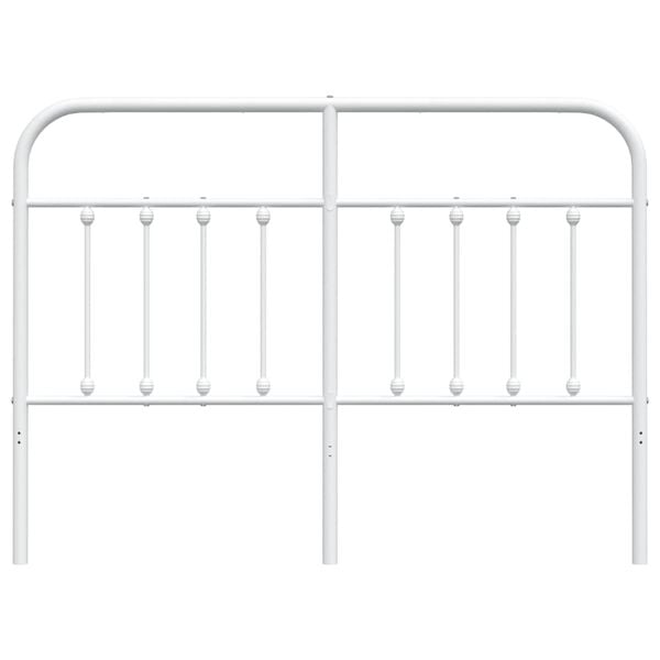 vidaXL Metal Replace Headboard White 140 cm