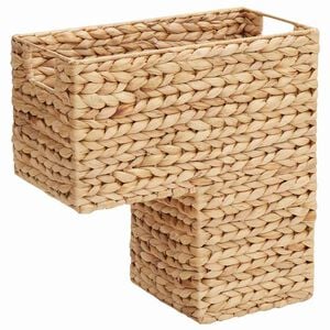 vidaXL Stair Basket Natural 38 x 20 x 40 cm Water hyacinth