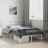 vidaXL Metal Bed Frame without Mattress with Headboard White 120x200cm