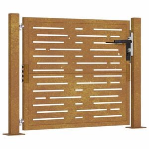 vidaXL Garden Gate 100x100 cm Corten Steel Square Design