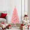 vidaXL Christmas Tree with 150 LEDs with Stand Pink 120 cm PVC