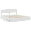 vidaXL Storage Bed with Headboard White 200 x 200 cm Engineered Wood