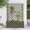 vidaXL Garden Raised Bed with Trellis and Self Watering System Mocha