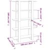 vidaXL Book Cabinet/Room Divider Grey Sonoma 100x30x160 cm