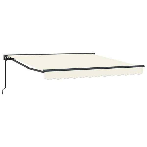 vidaXL Retractable Awning Cream 300 x 250 cm Polyester and Metal