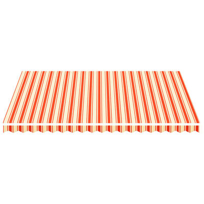 vidaXL Replacement Fabric for Awning Yellow and Orange 4.5x3.5 m