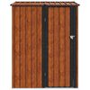 vidaXL Garden Sheds Brown 153.5 x 86 x 200 cm Metal