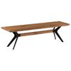 vidaXL Dining Bench Solid Acacia Wood and Steel 160x40x45 cm