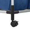 vidaXL Laundry Sorter with 3 Bags Blue Steel