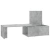 vidaXL Coffee Table Concrete Grey 150x50x35 cm Engineered Wood