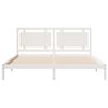 vidaXL Extra Long Bed Frame without Mattress White 200x220 cm Solid Wood
