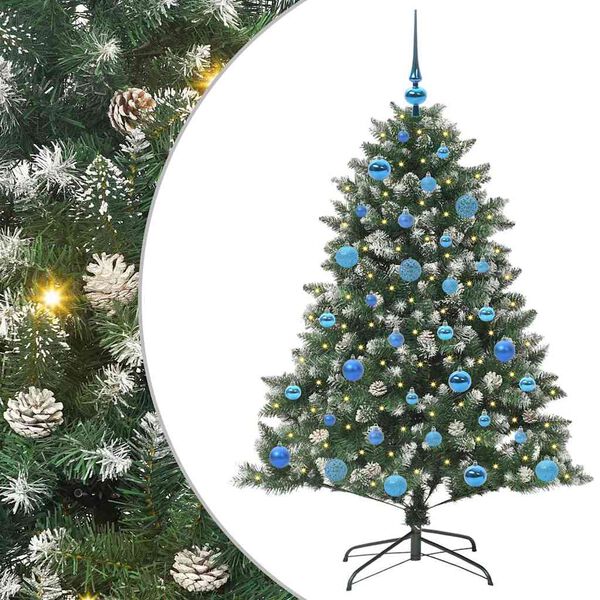 vidaXL Artificial Christmas Tree with 150 LEDs with Stand Green 150 cm