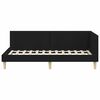 vidaXL Corner Bed Frame with Headboard Black 100 cm x 200 cm Velvet