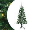 vidaXL Corner Artificial Christmas Tree Green 120 cm PVC and Metal
