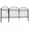 vidaXL Garden Fence Gate with Arched Top 400 x 175 cm Steel