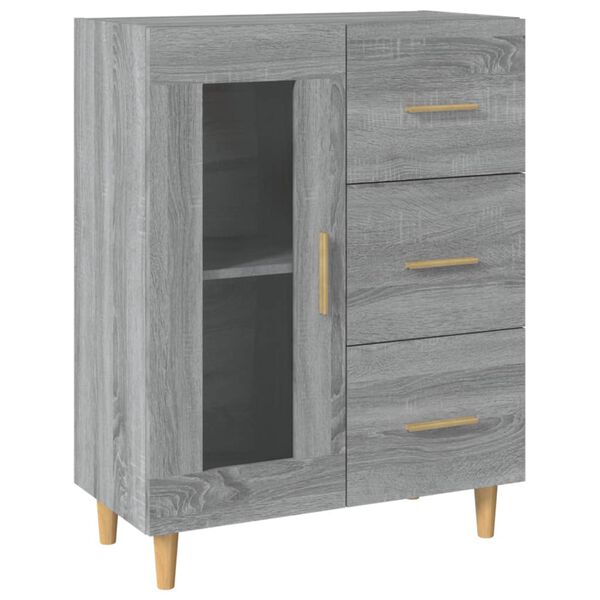 vidaXL Sideboard Grey Sonoma 69,5x34x90 cm Engineered Wood