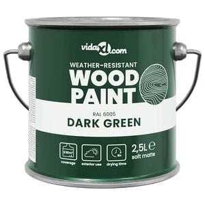 vidaXL Wood Paint Green 2.5 L Wall Print