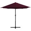vidaXL Garden Parasol with Aluminium Pole 460x270 cm Bordeaux Red
