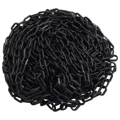 vidaXL Warning Chain Black 30 m Ø8 mm Plastic