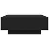 vidaXL Coffee Table with LED Lights Black 80x80x31 cm