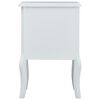vidaXL Bedside Cabinet White and Grey 43x32x65 cm MDF