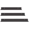 vidaXL Wall Shelf with Shelf Wall-mounted 3 pcs Black 40 x 9 x 2.5 cm