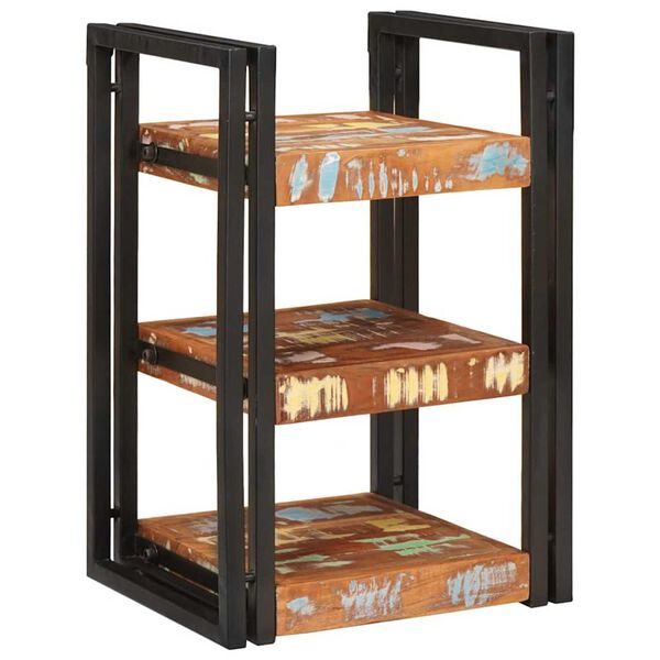 vidaXL Bedside Table 2 pcs Brown and Black Solid Reclaim wood
