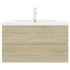 vidaXL Sink Cabinet with Built-in Basin Sonoma Oak Engineered Wood